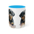 Rottweiler Pupies - Color Accent Mugs, 11oz